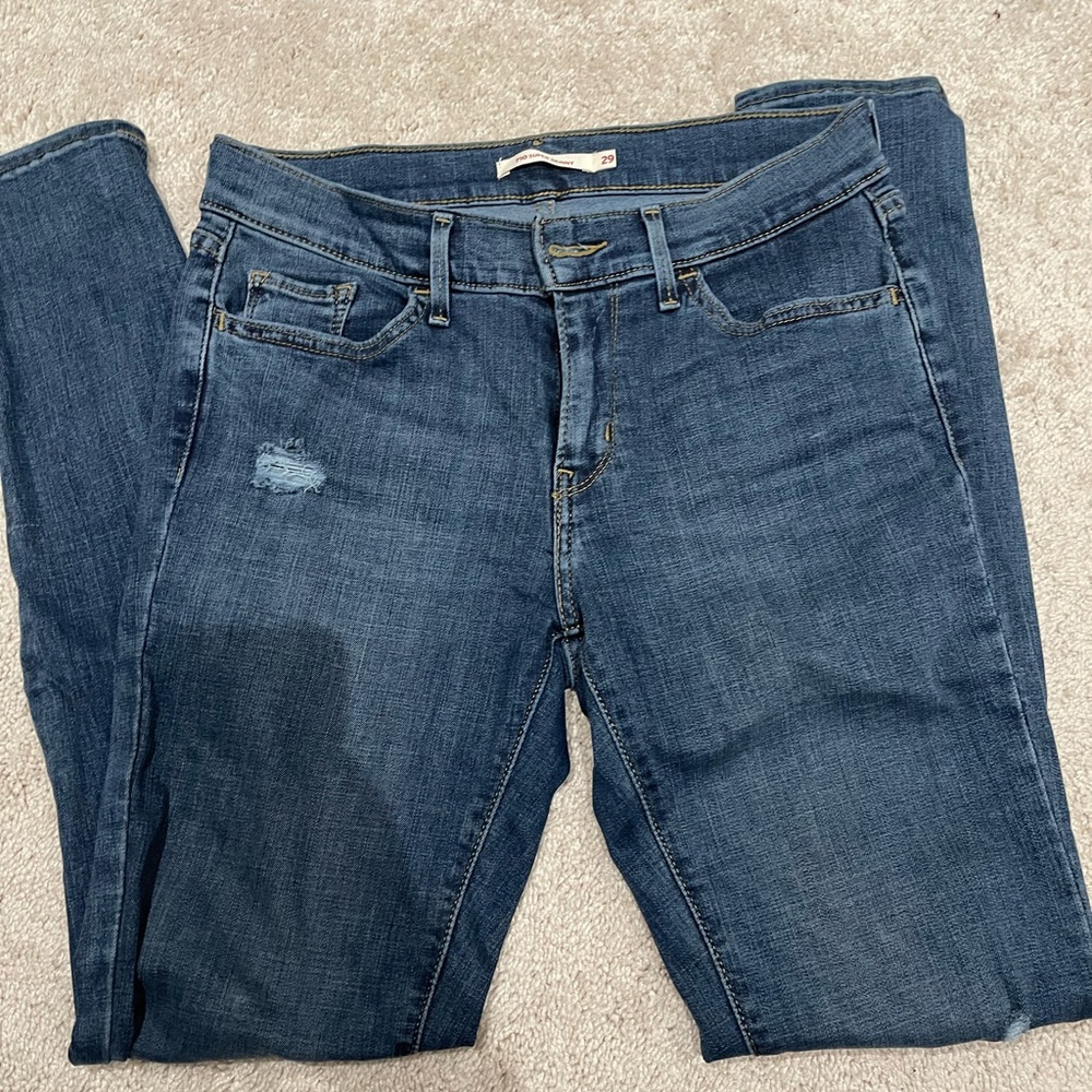 Levi’s 710 distressed jeans